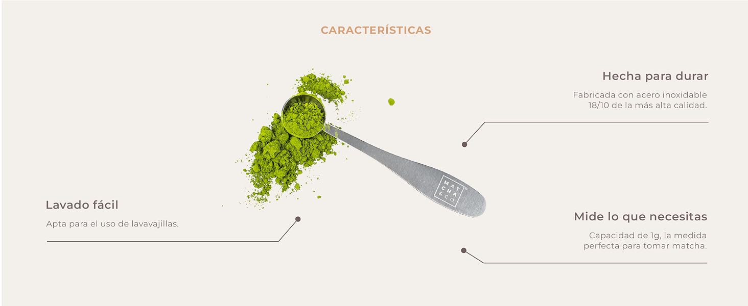 Cuchara medidora de Matcha