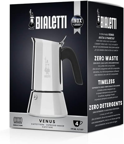 Bialetti Cafetera Venus, Acero Inoxidable, Apta para Inducción