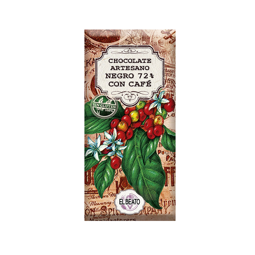 Chocolate Negro 72% con Café