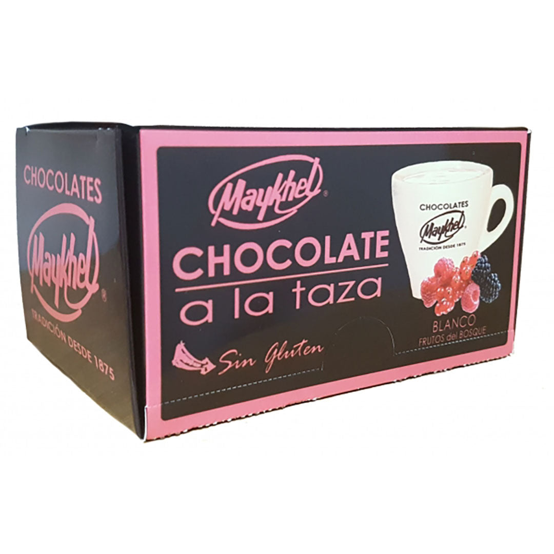 Chocolate a la taza - Blanco sabor frutas del bosque - 10 sobres