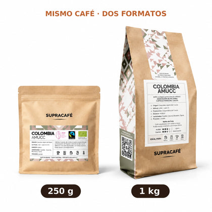 Café da Colômbia Biológico e de comércio justo AMUCC 250 g