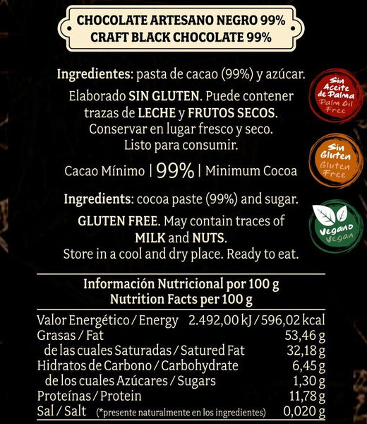 Chocolate Negro 99%
