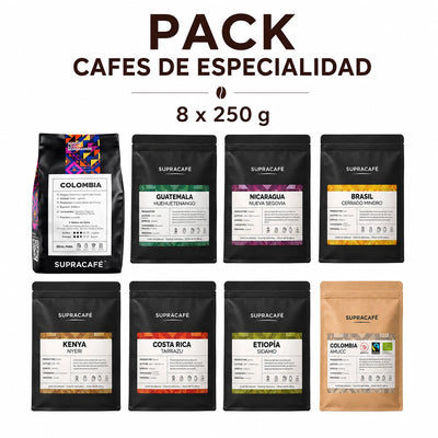 Pack Descubre · 8 Cafés de Especialidad de Origen (8x250 g)