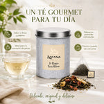 Té Blanco Fresa y Plátano Lama en pirámides