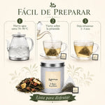 Té Blanco Fresa y Plátano Lama en pirámides