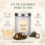Té Blanco Fresa y Plátano Lama en pirámides