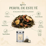 Té Blanco Fresa y Plátano Lama en pirámides