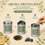 Té Verde con Jengibre y Limón Lama en pirámides