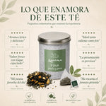 Té Verde con Jengibre y Limón Lama en pirámides