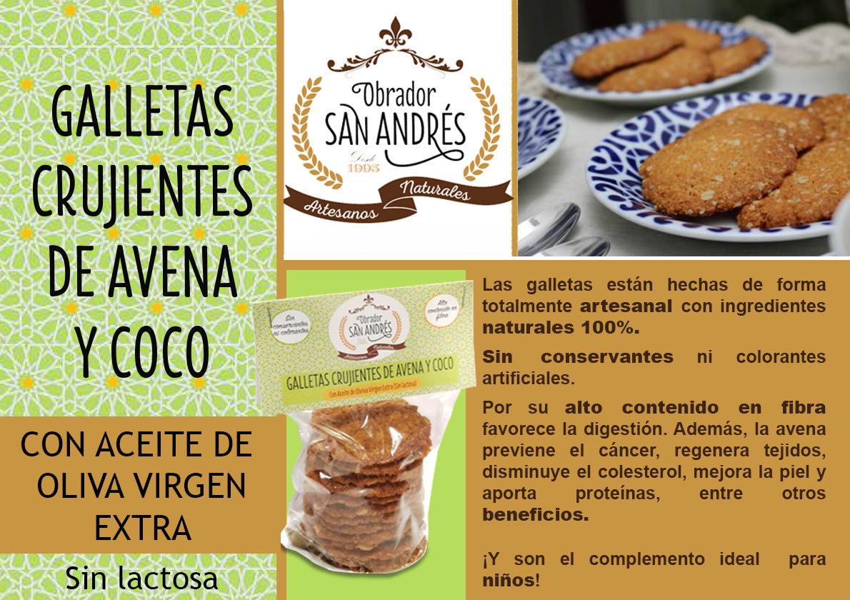 Galletas avena y coco con Aceite de Oliva Virgen Extra