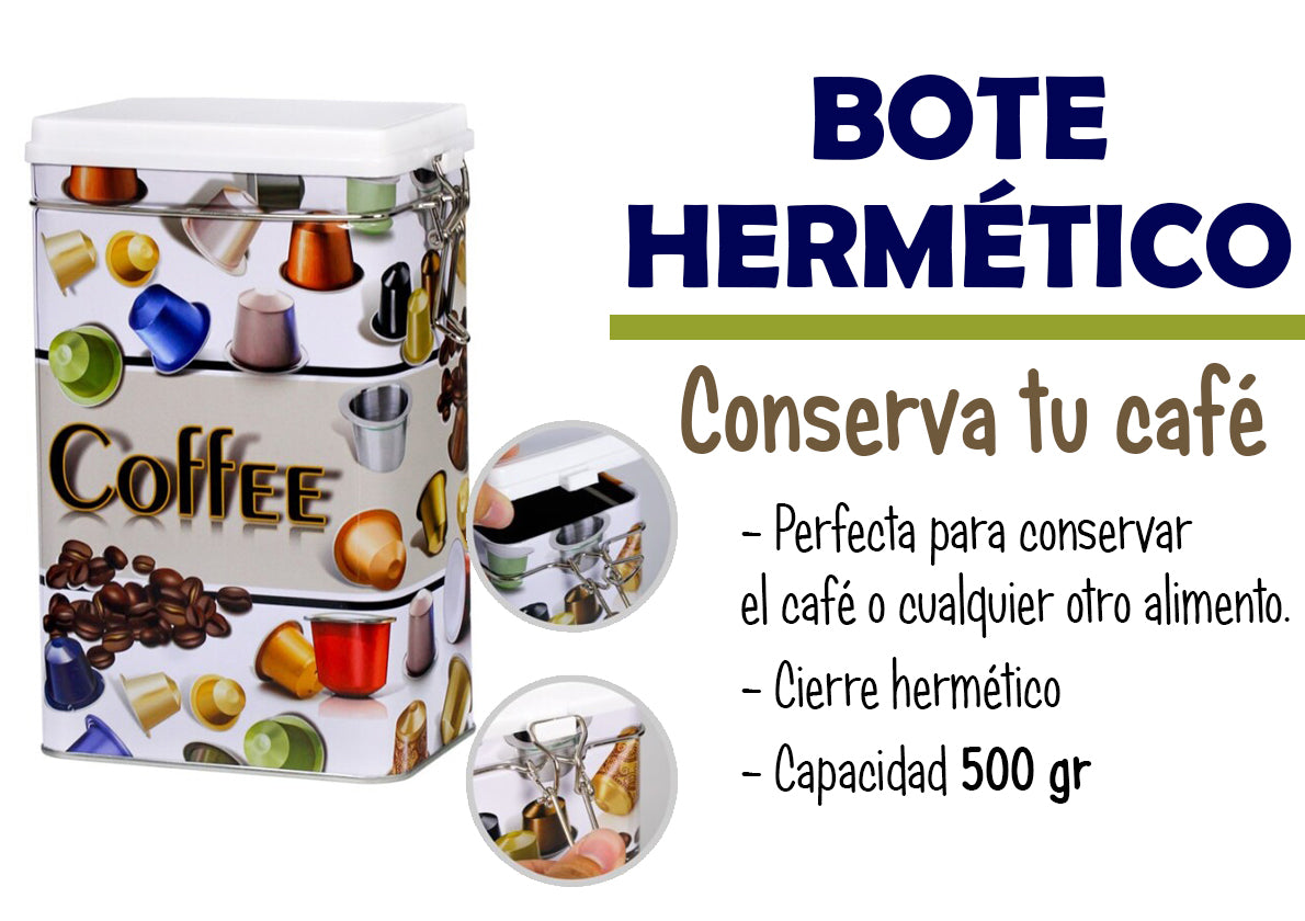 Bote cierre hermético blanco para café - Latitas Online