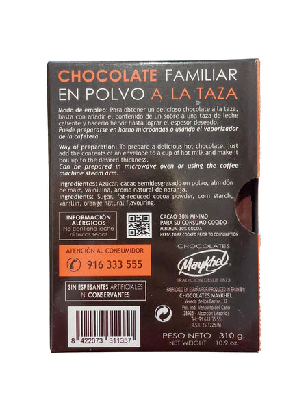 Chocolate a la taza - Naranja - 10 sobres