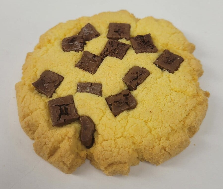 Corn pasta with chocolate chips