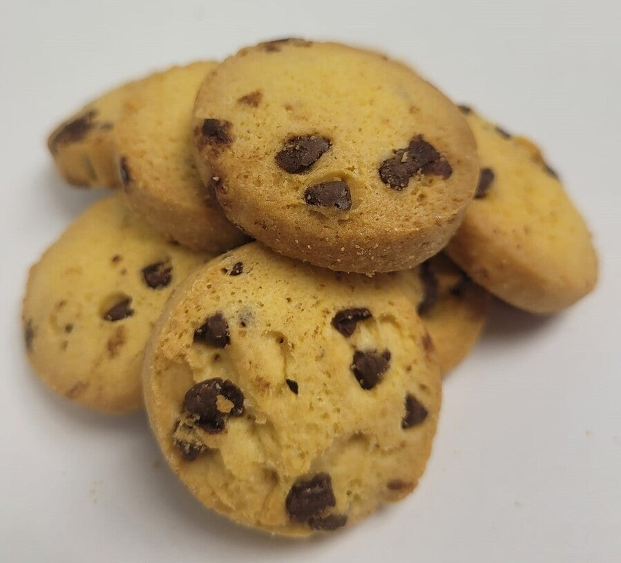Corn pasta with chocolate chips