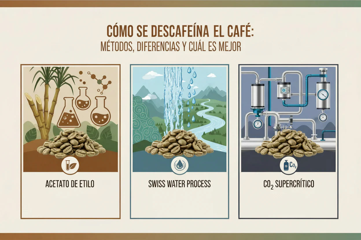 Cómo se descafeína el café: métodos, diferencias y cuál es mejor