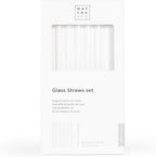 Set de 6 Pajitas de Cristal de Borosilicato + Cepillo