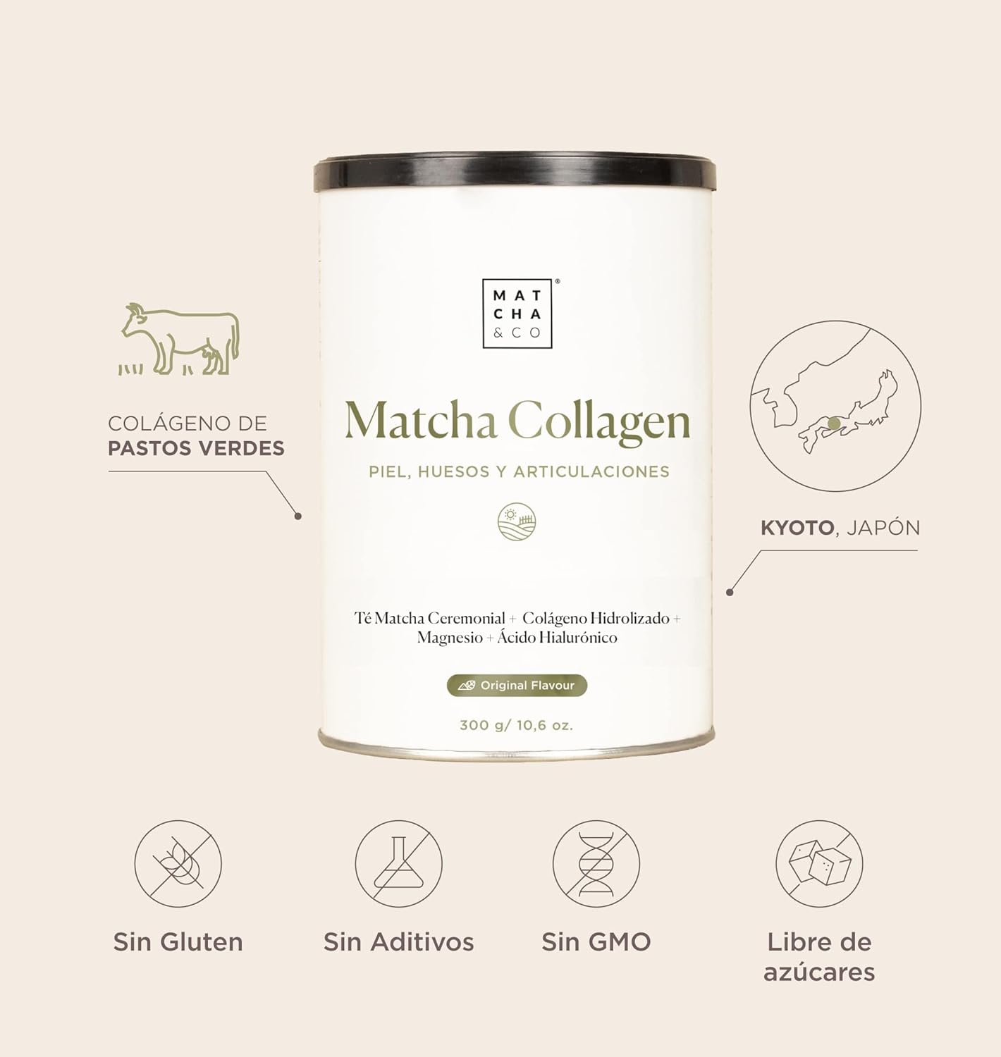 Colágeno con té matcha / vainilla