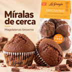 Magdalena brownie sin gluten con nueces y chips de chocolate
