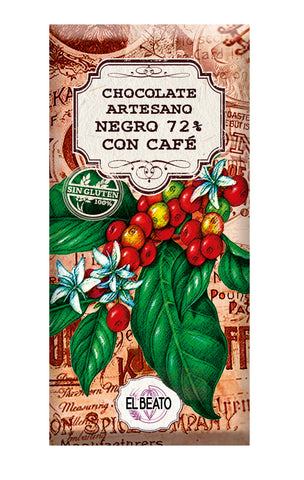 Chocolate Negro 72% con Café