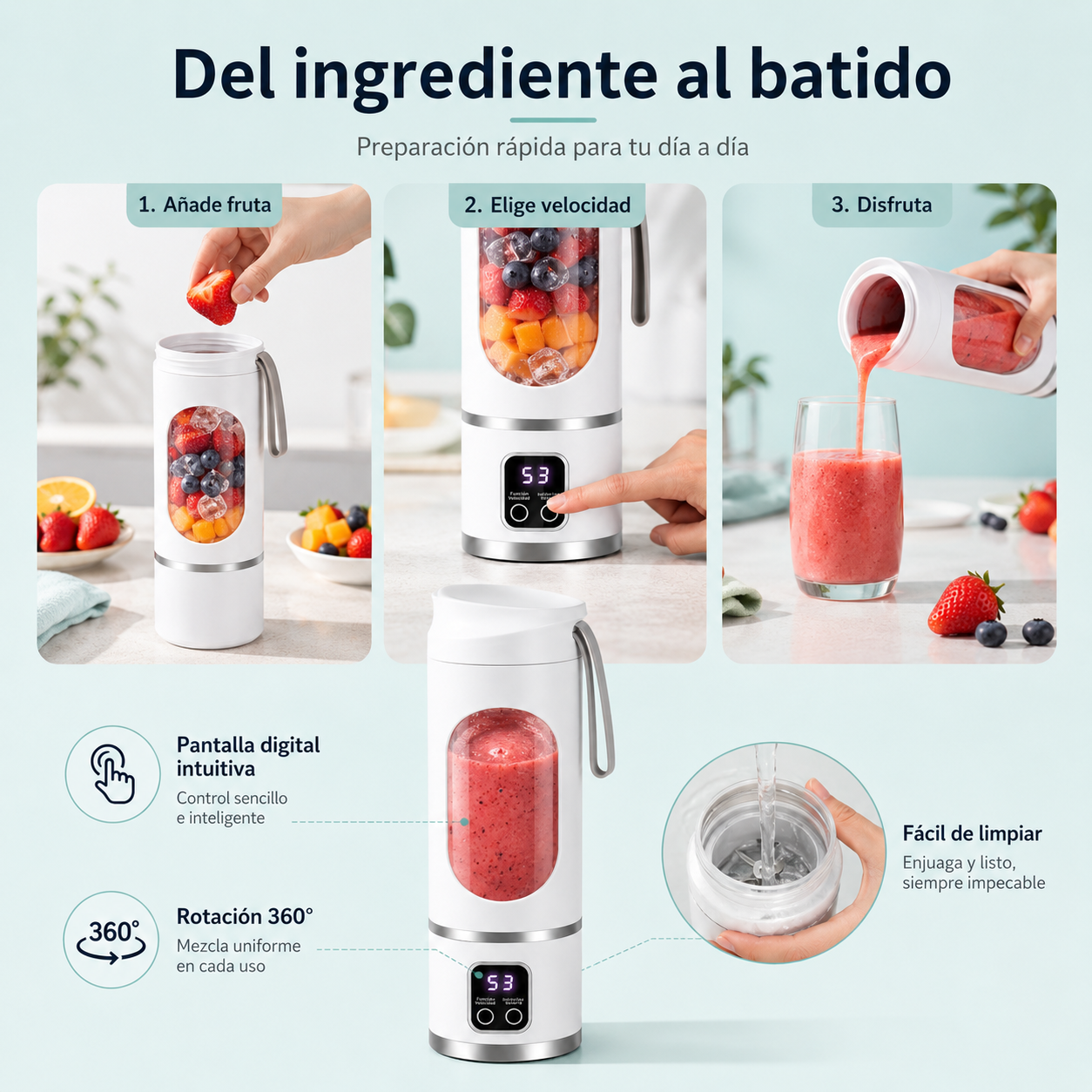 Batidora Portátil a batería