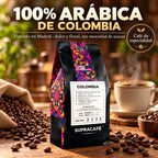 Café de Colombia 100 % arábica Supracafé, origen Cauca, con perfil dulce y floral, disponible en Cafesytes.com