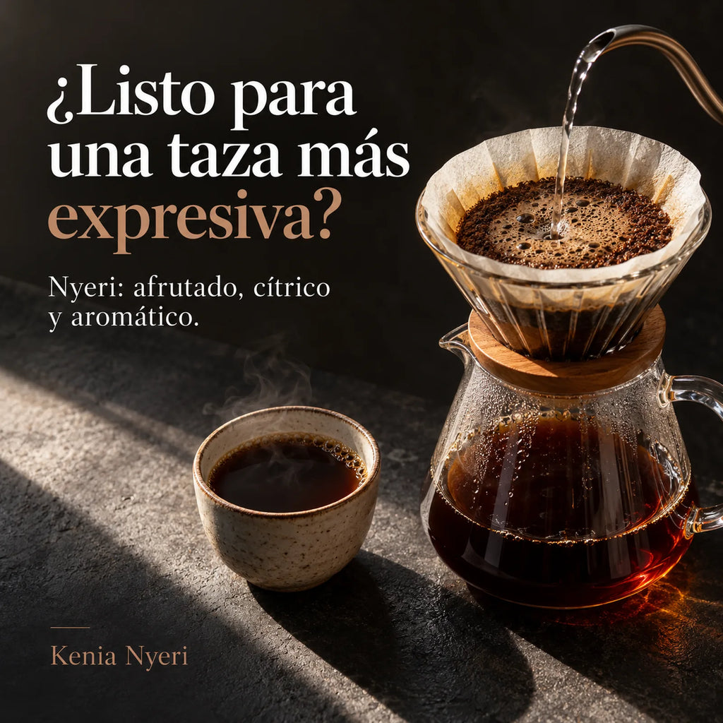 ¿Listo para una taza más expresiva? Nyeri: afrutado, cítrico y aromático. Kenia Nyeri.