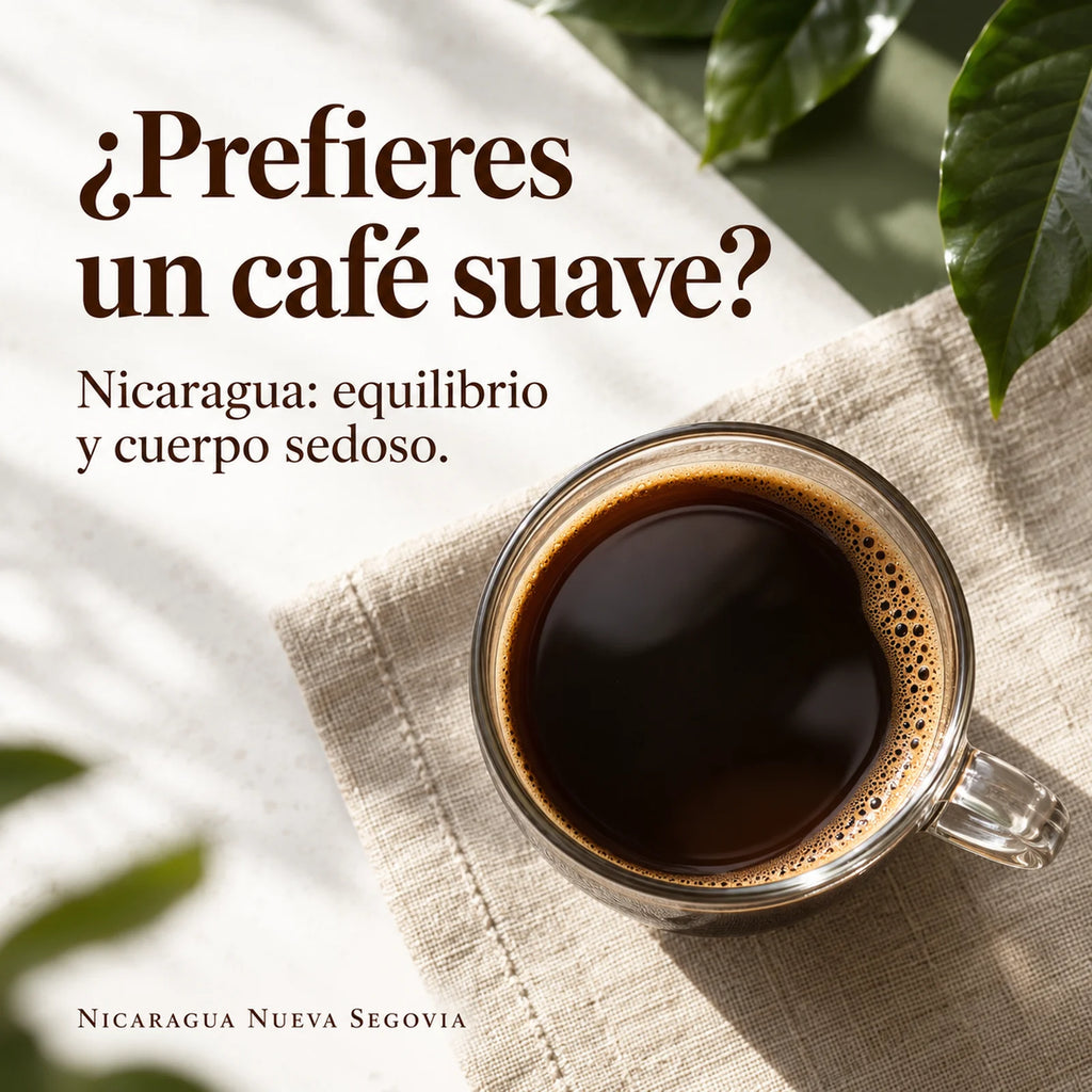 ¿Prefieres un café suave? Nicaragua: equilibrio y cuerpo sedoso. Nicaragua Nueva Segovia.