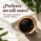¿Prefieres un café suave? Nicaragua: equilibrio y cuerpo sedoso. Nicaragua Nueva Segovia.