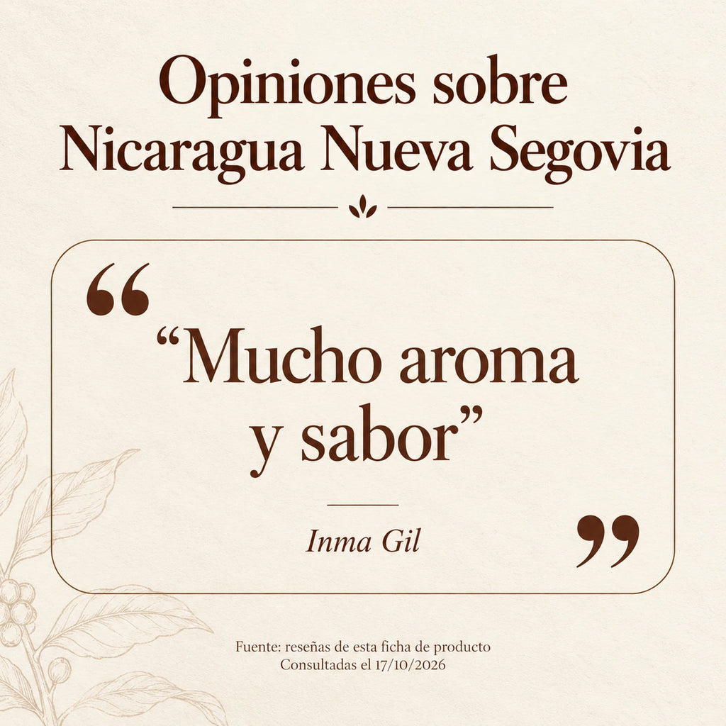 Opiniones publicadas sobre Nicaragua Nueva Segovia, de Inma Gil. Fuente: ficha del producto; consultadas el 17 de octubre de 2026.