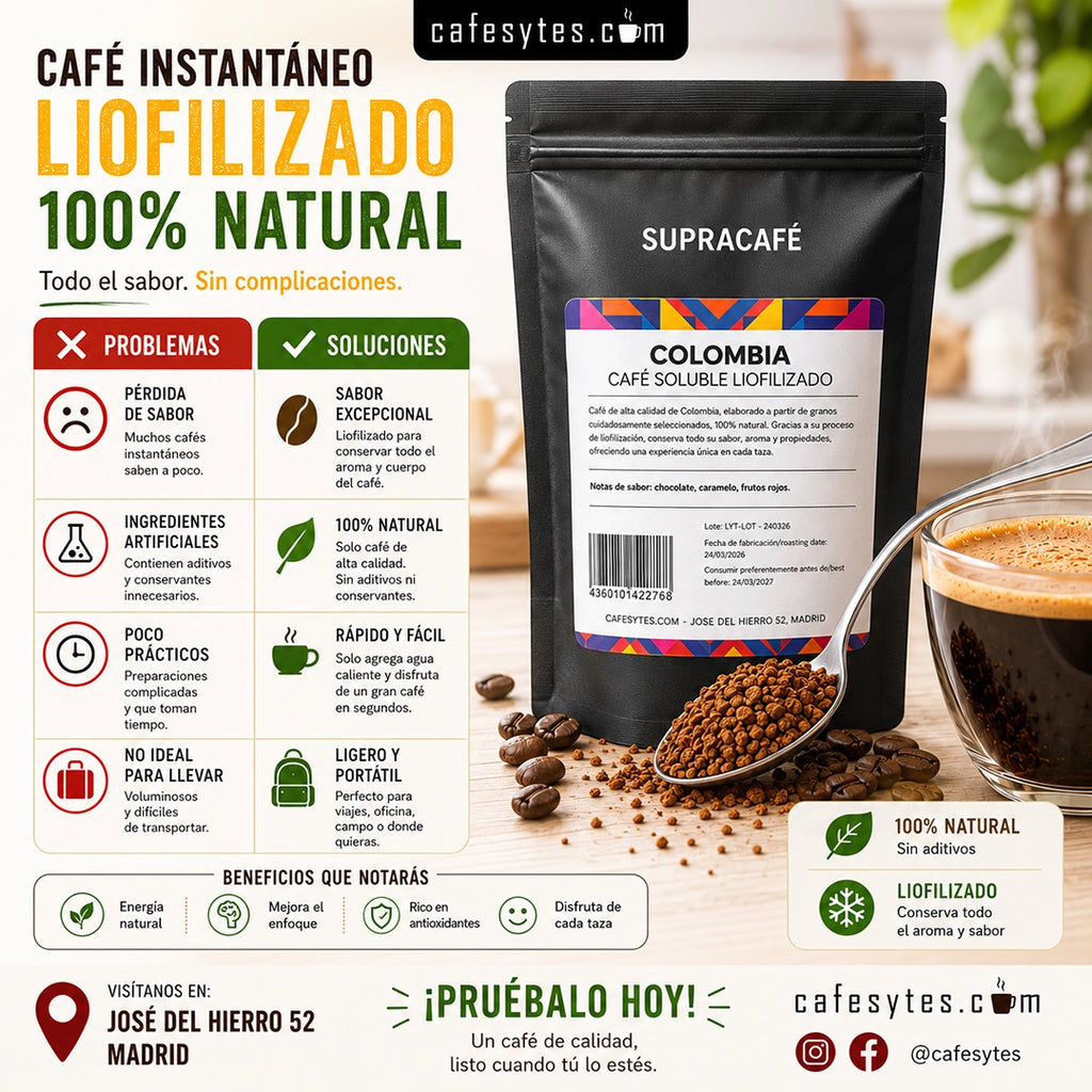 Café instantáneo Liofilizado natural 250 gr