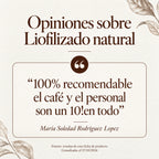 Opiniones publicadas sobre Liofilizado natural, de María Soledad Rodríguez Lopez. Fuente: ficha del producto; consultadas el 17 de octubre de 2026.