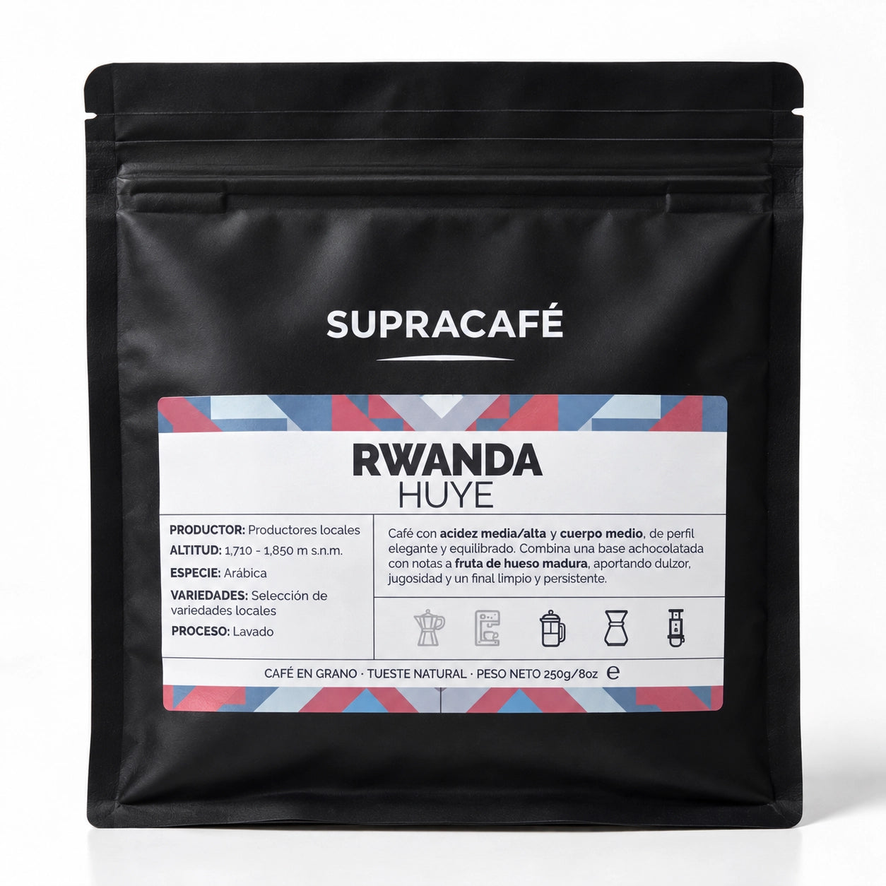 Bolsa de Café de Ruanda Huye 250 g - Supracafé, Cafesytes.com