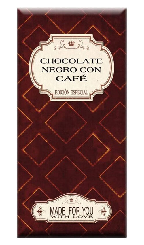Chocolate Negro 72% con Café
