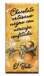 Chocolate Negro 72% con naranja confitada