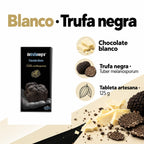 Chocolate blanco con trufa negra · ingredientes, sabor y formato