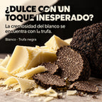Chocolate blanco con trufa negra · descubre su combinación de sabores