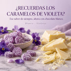 Chocolate blanco con violetas · descubre su combinación de sabores