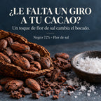 Chocolate Negro 72% con Flor de Sal · descubre su combinación de sabores
