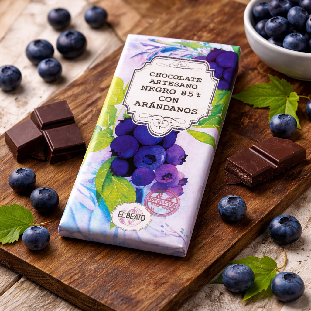 Chocolate negro 85% con arándanos