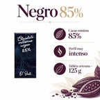 Chocolate negro 85% · ingredientes, sabor y formato