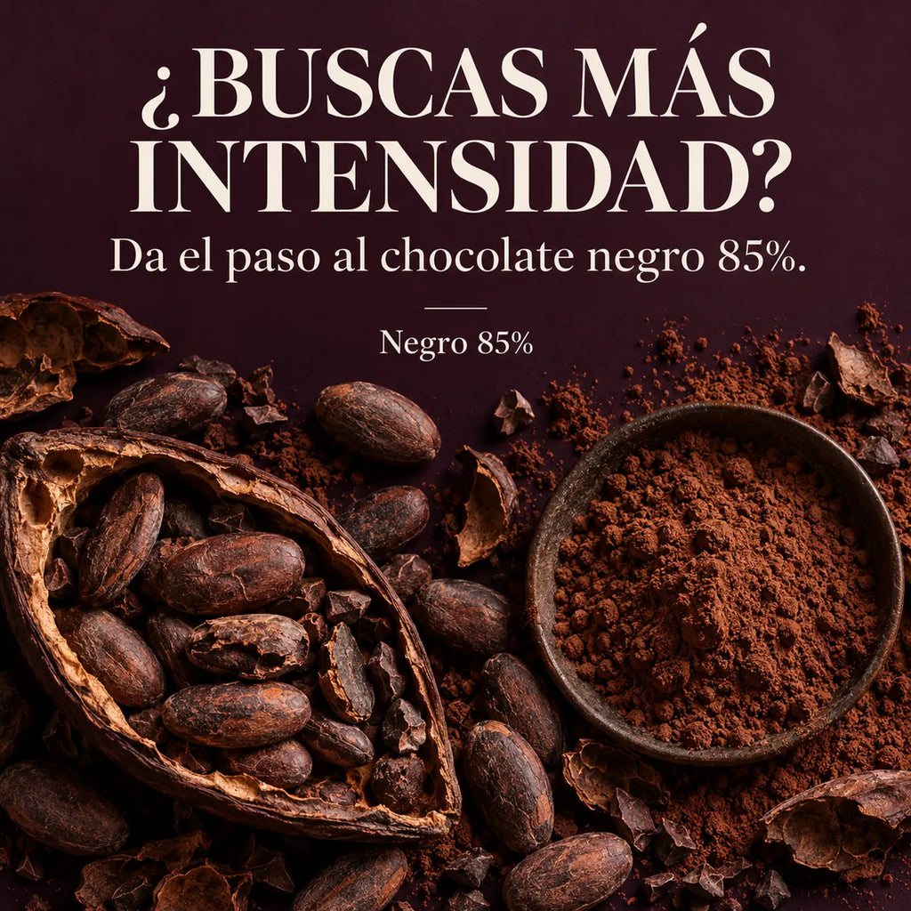 Chocolate negro 85% · descubre su combinación de sabores