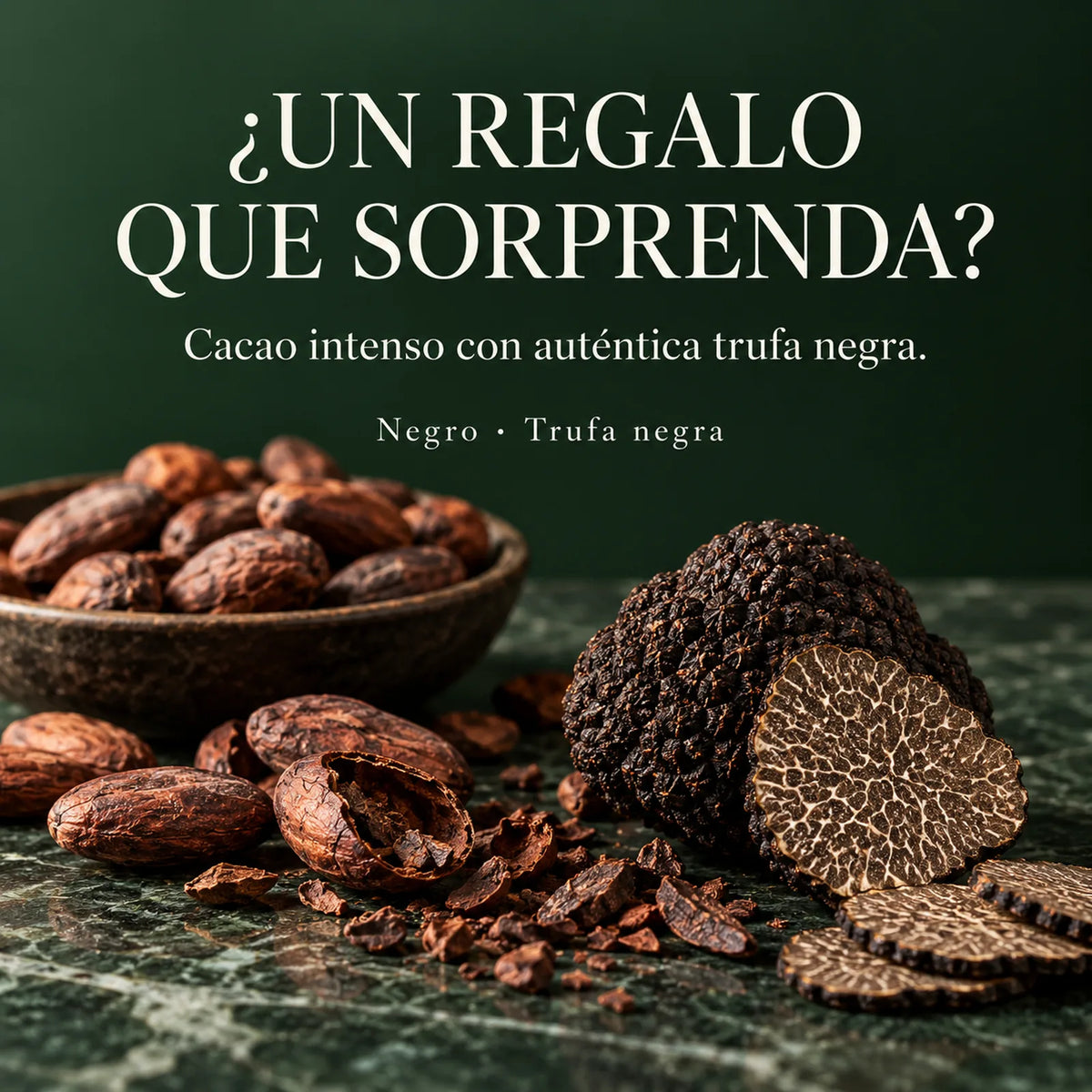 Chocolate negro con trufa negra · descubre su combinación de sabores