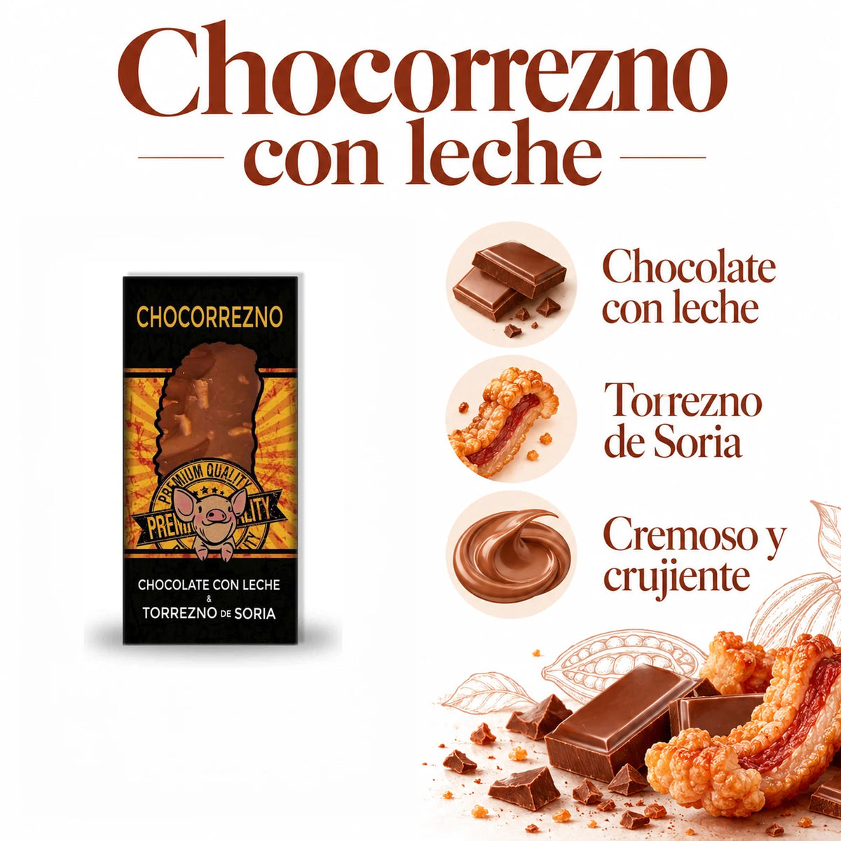 Chocorrezno con leche · ingredientes, sabor y formato