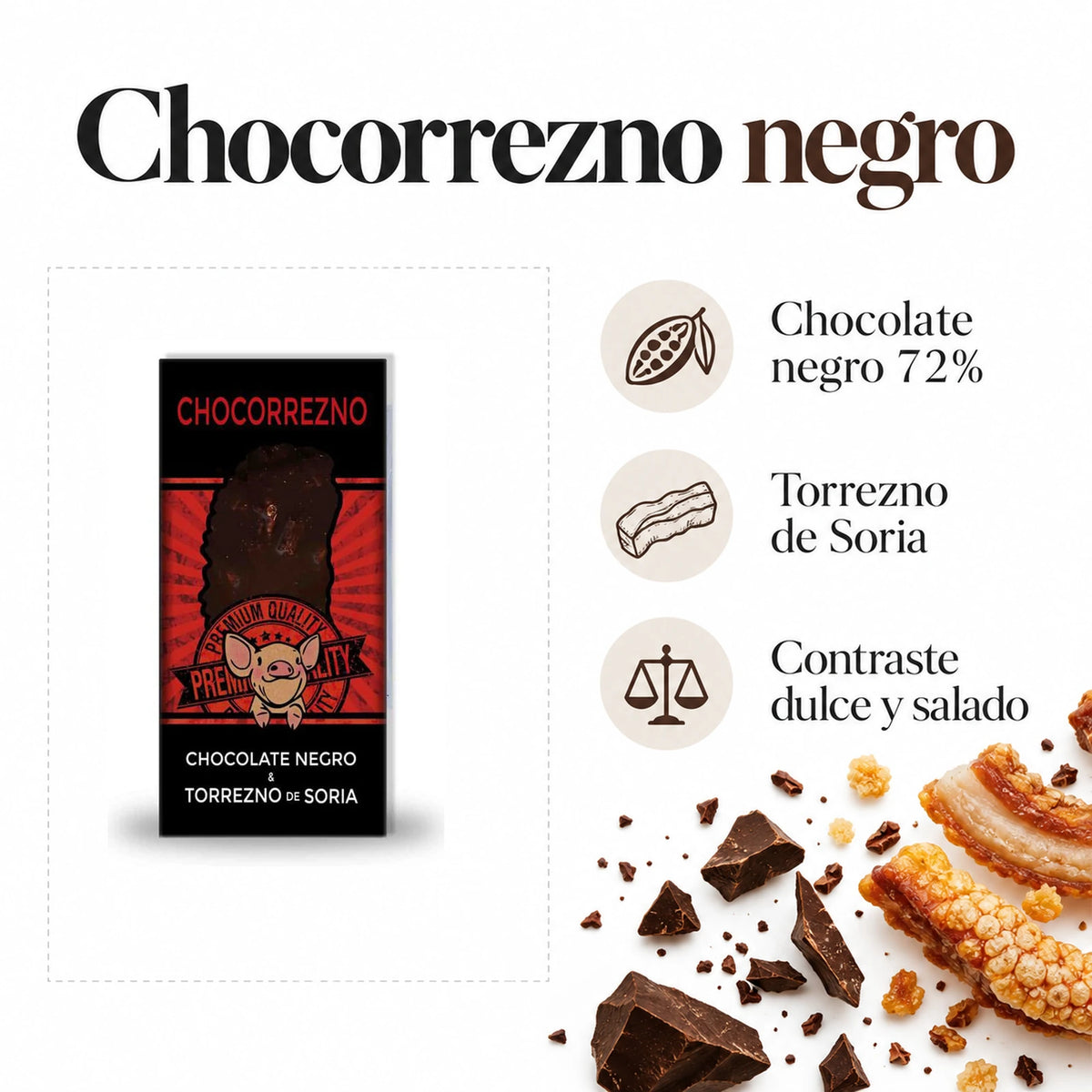 Chocorrezno negro · ingredientes, sabor y formato
