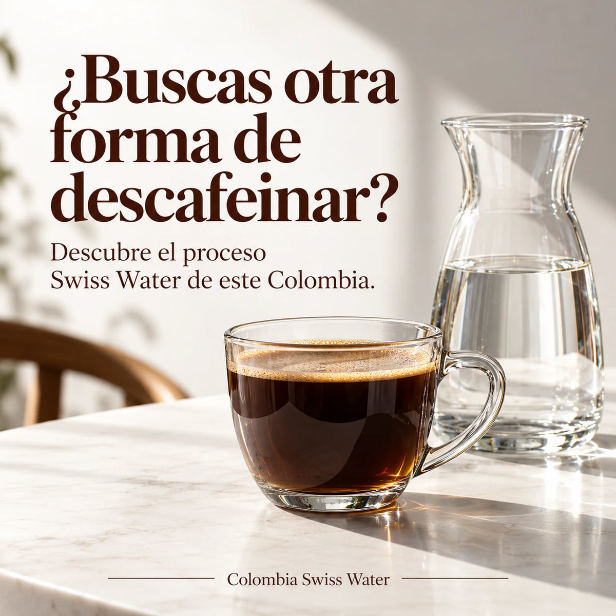 ¿Buscas otra forma de descafeinar? Descubre el proceso Swiss Water de este Colombia. Colombia Swiss Water.