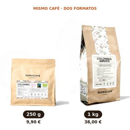 Café de Colombia Ecológico y de comercio justo AMUCC