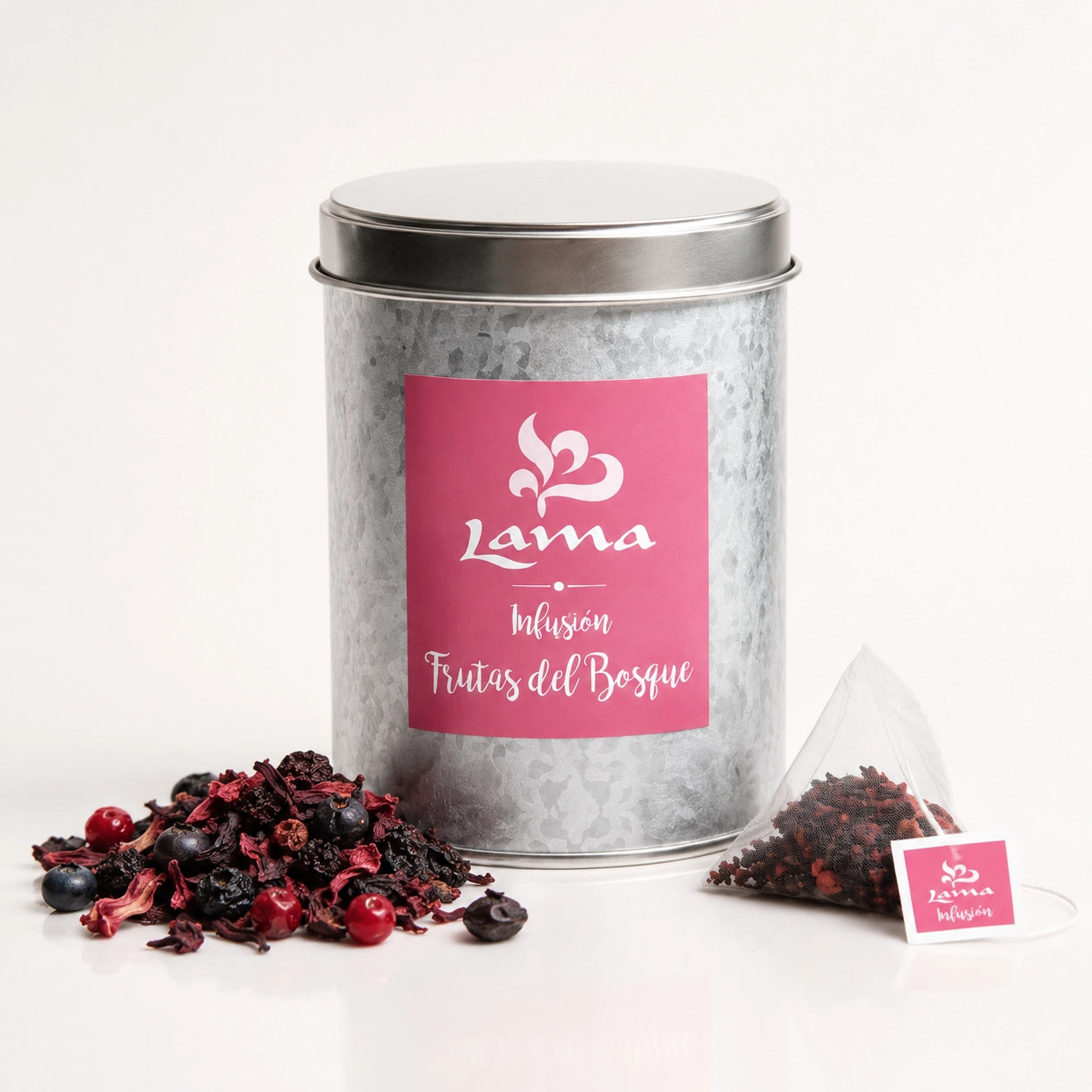 Infusión de Frutos del Bosque Lama en pirámides