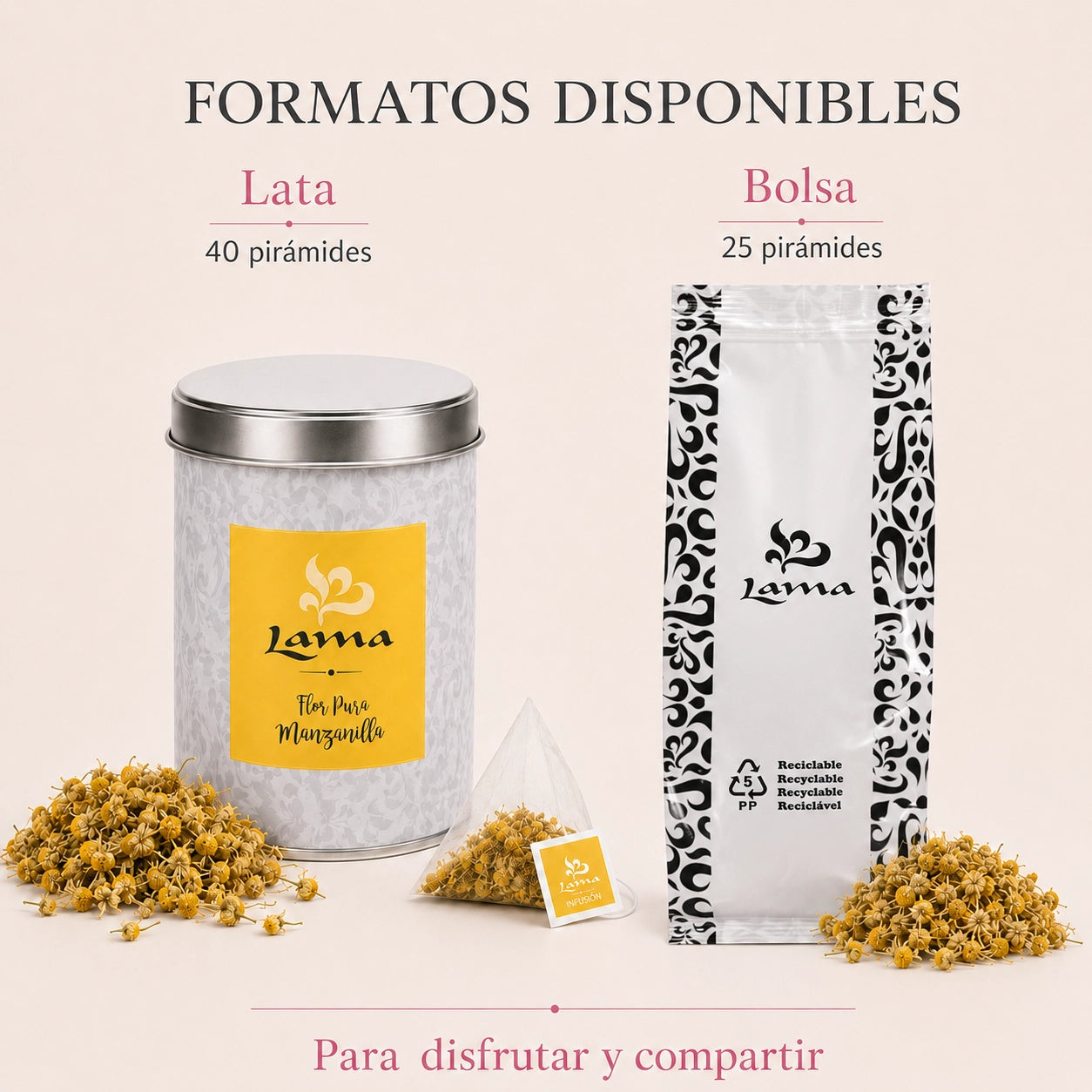 Manzanilla Flor Pura Lama en pirámides