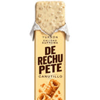 Detalle del turrón de canutillo artesano El Beato con láminas de hojaldre crujiente