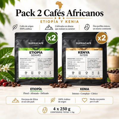African Coffees Pack Ethiopia + Kenya (4x250 g)